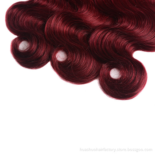 Hot Sale  Human Hair Body Wave T1b/99J hair color , 100% Virgin Bundles Vendors Hair Products For Black Women